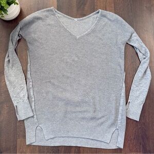 lululemon athletica Gray V-Neck Sweater